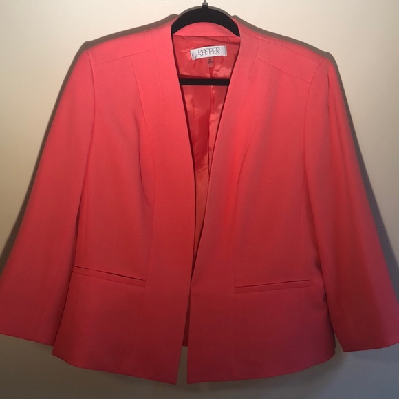 Kasper Jackets & Coats Kasper Womens Suit Jacketblazer Size 4 Coral